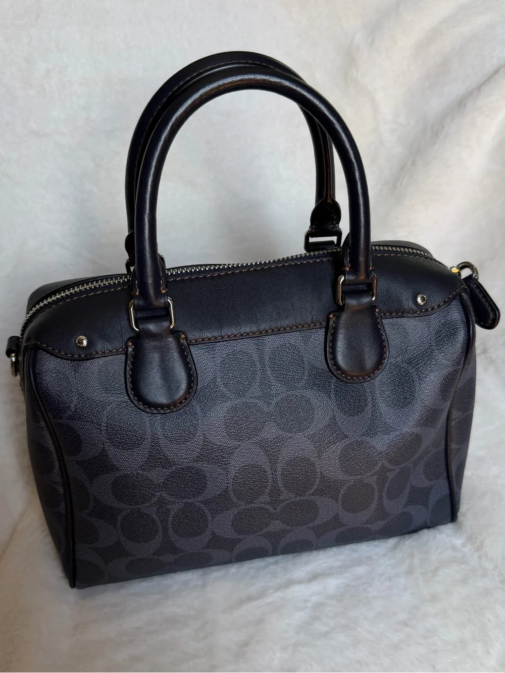Coach Navy Blue Mini Bennett Satchel Handbag